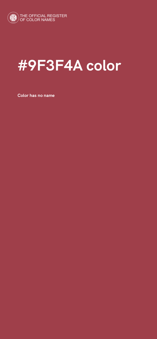 #9F3F4A color image