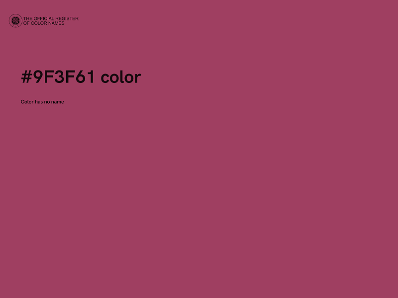 #9F3F61 color image