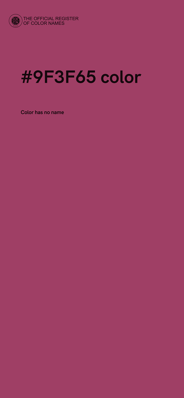 #9F3F65 color image