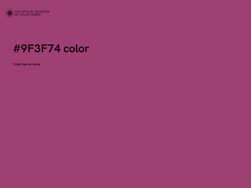 #9F3F74 color image