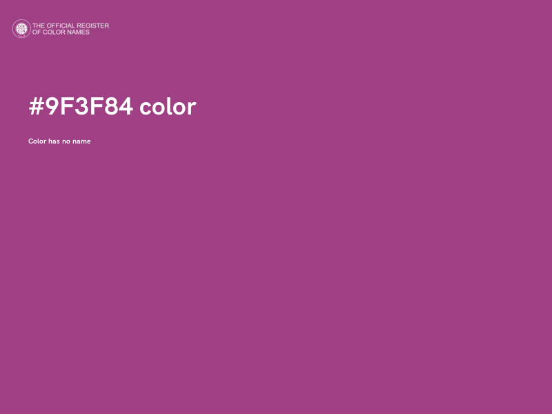 #9F3F84 color image