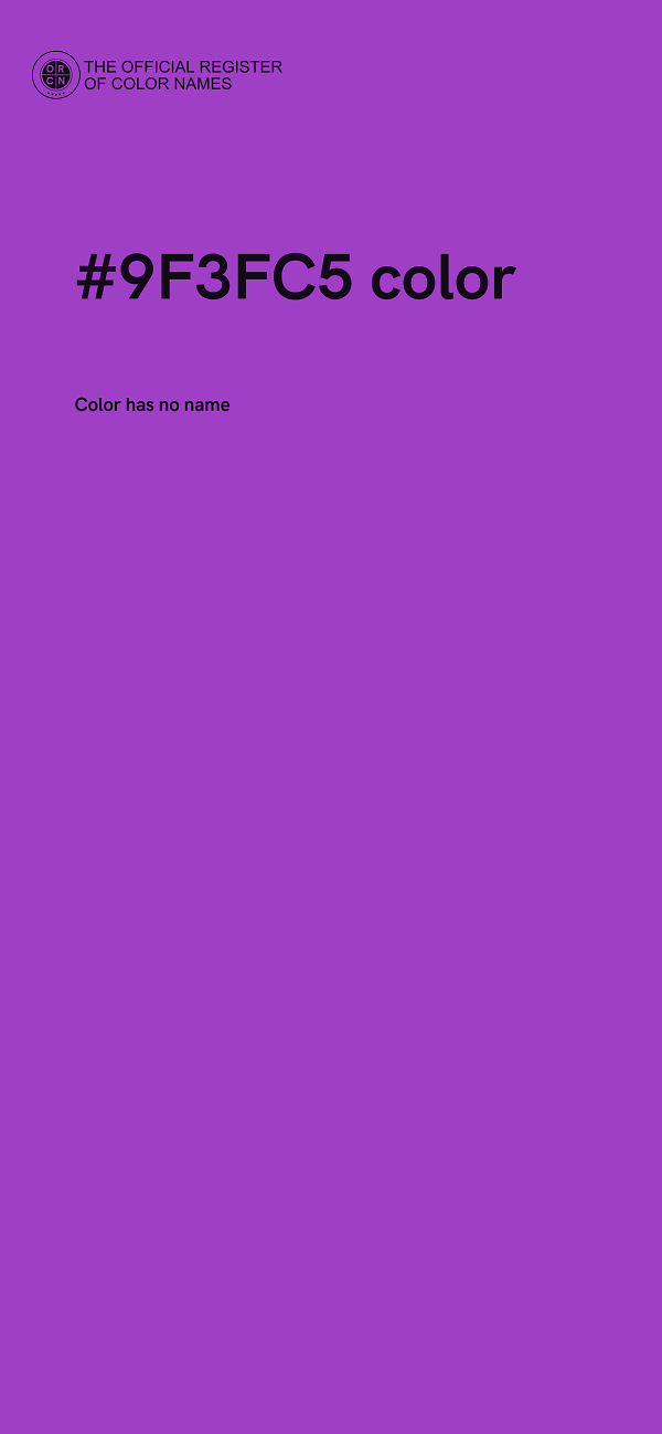 #9F3FC5 color image