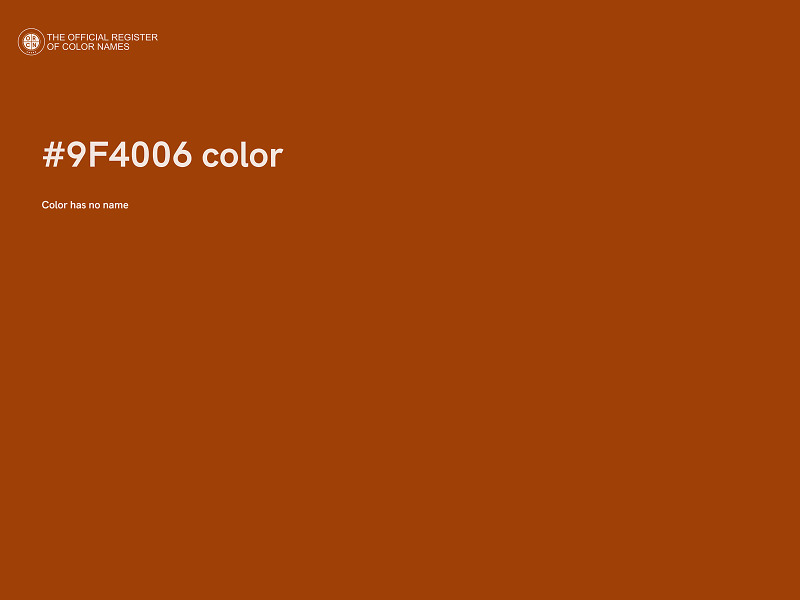 #9F4006 color image