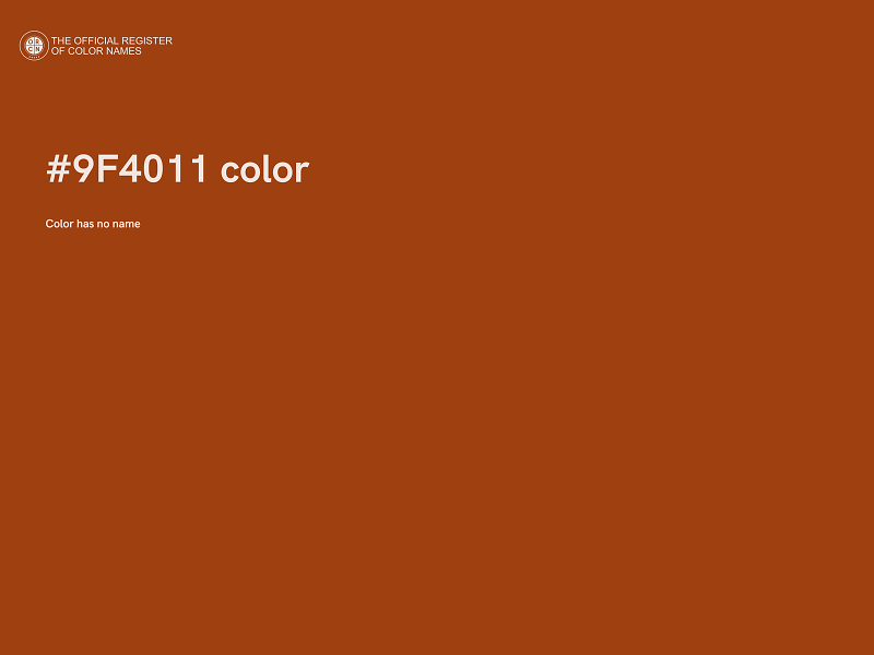 #9F4011 color image