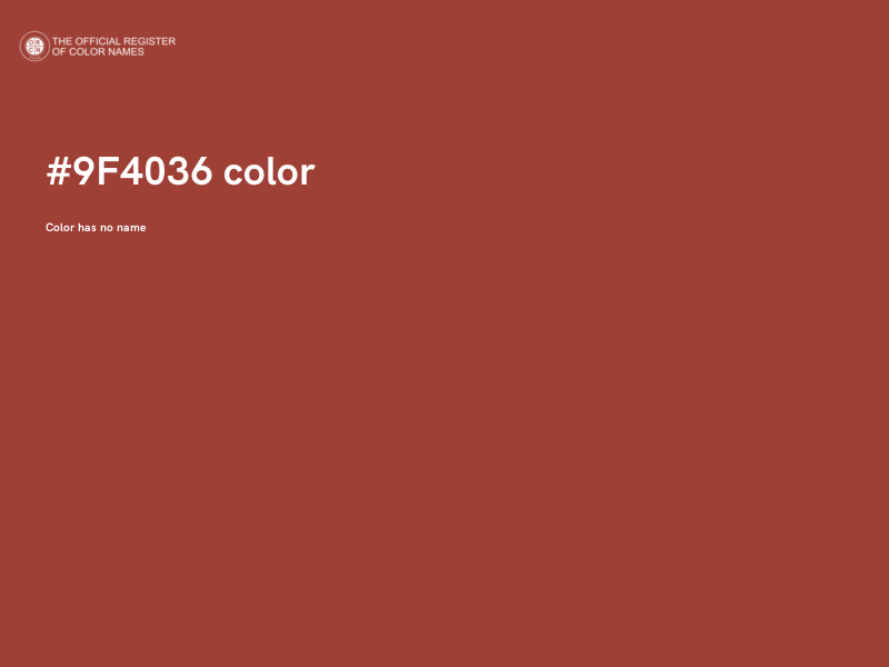 #9F4036 color image