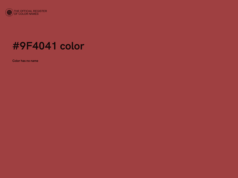 #9F4041 color image