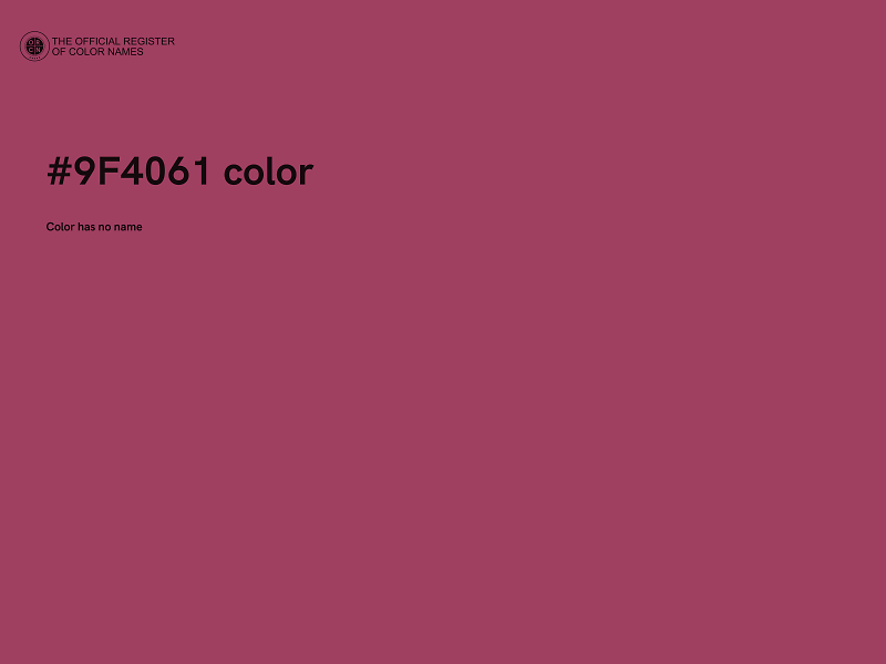 #9F4061 color image