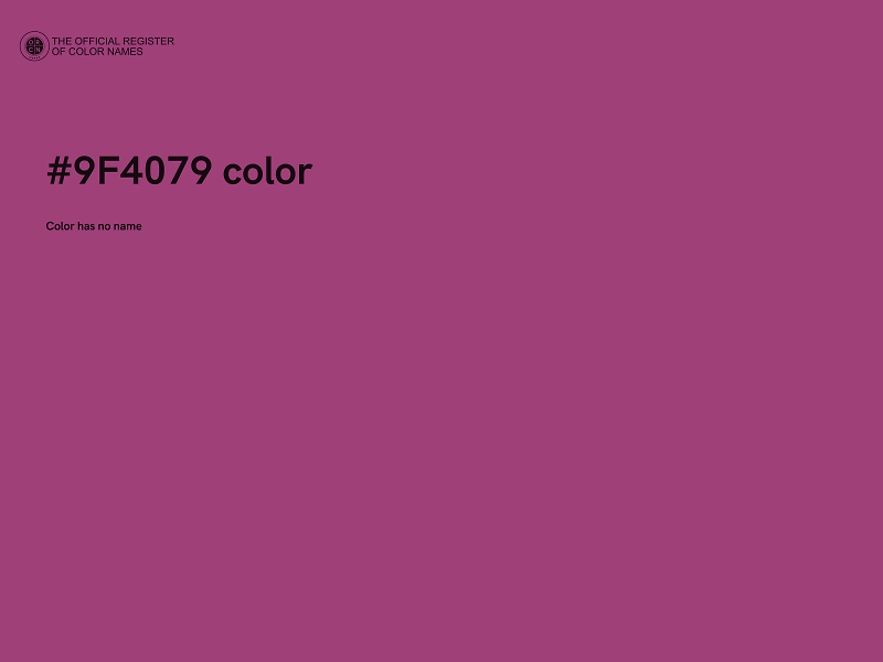 #9F4079 color image