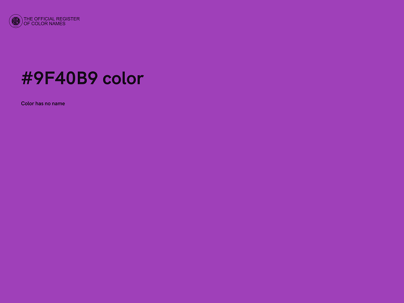 #9F40B9 color image