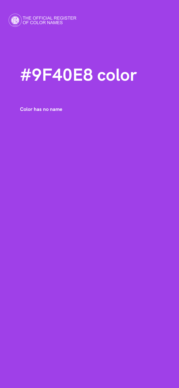 #9F40E8 color image