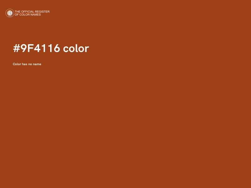 #9F4116 color image