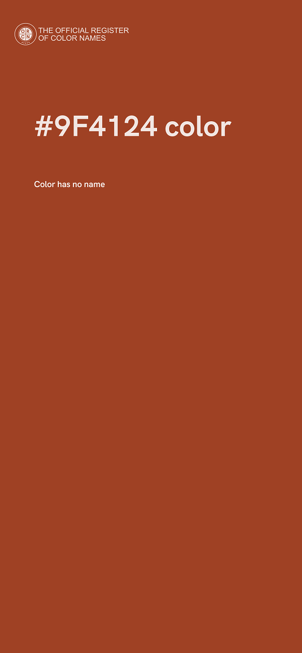 #9F4124 color image
