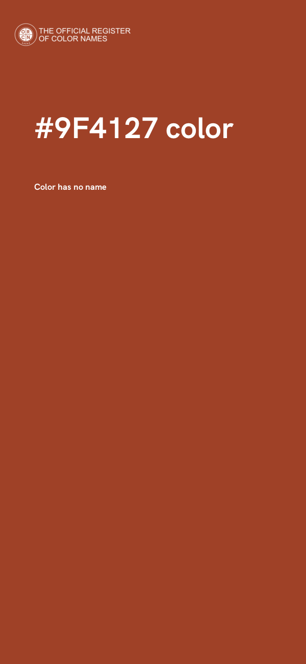 #9F4127 color image