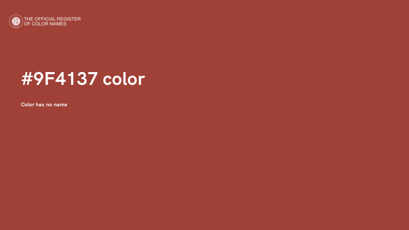 #9F4137 color image