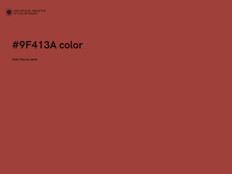 #9F413A color image