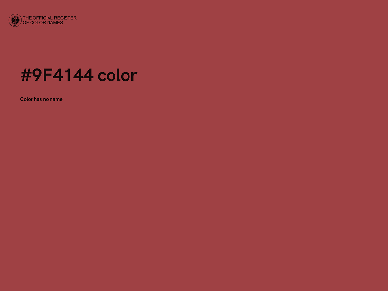 #9F4144 color image