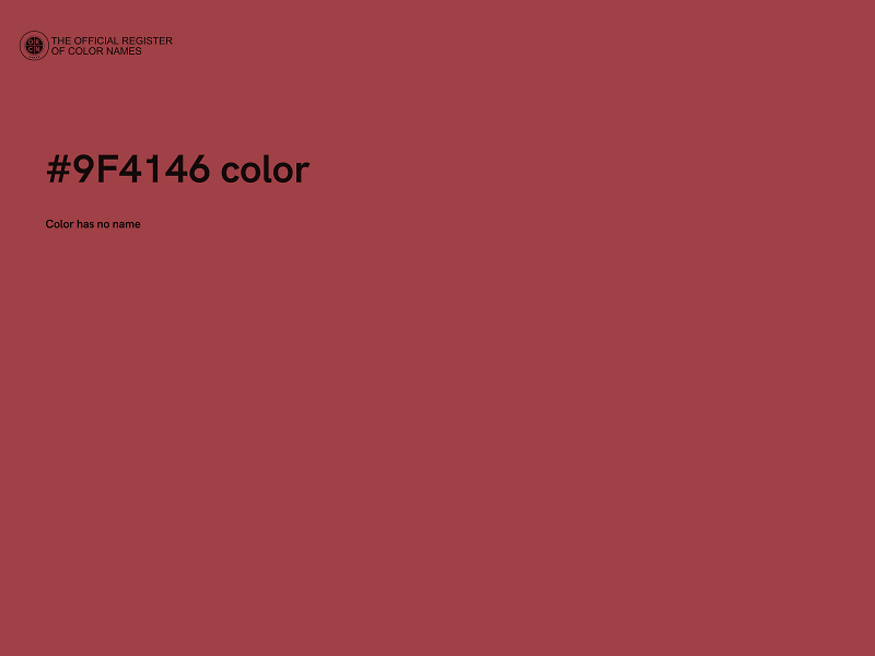 #9F4146 color image