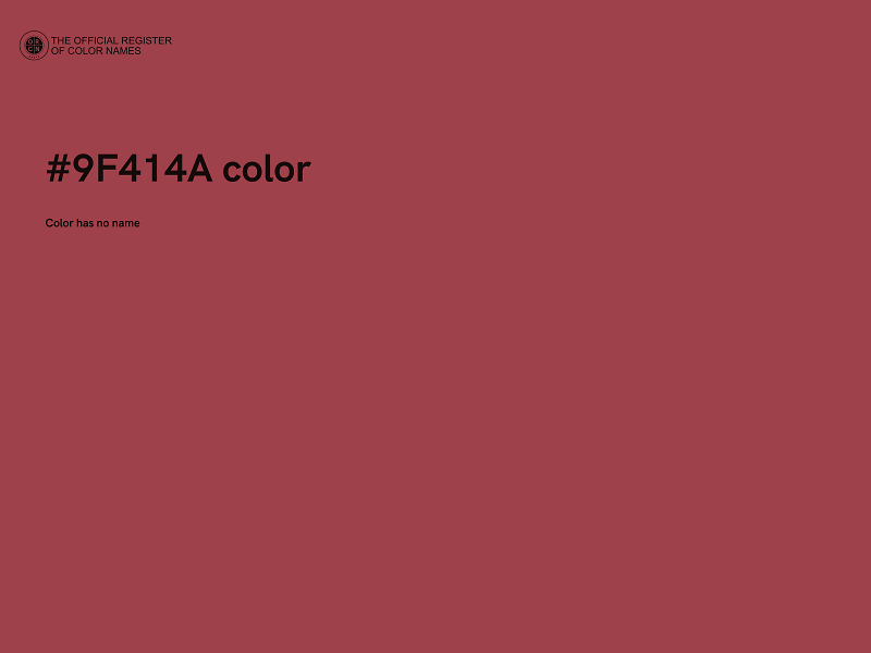 #9F414A color image