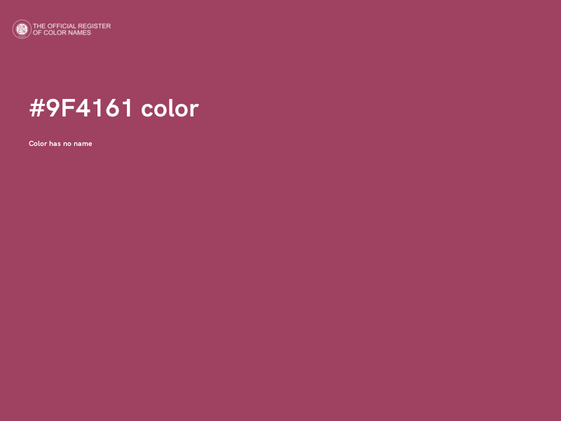 #9F4161 color image
