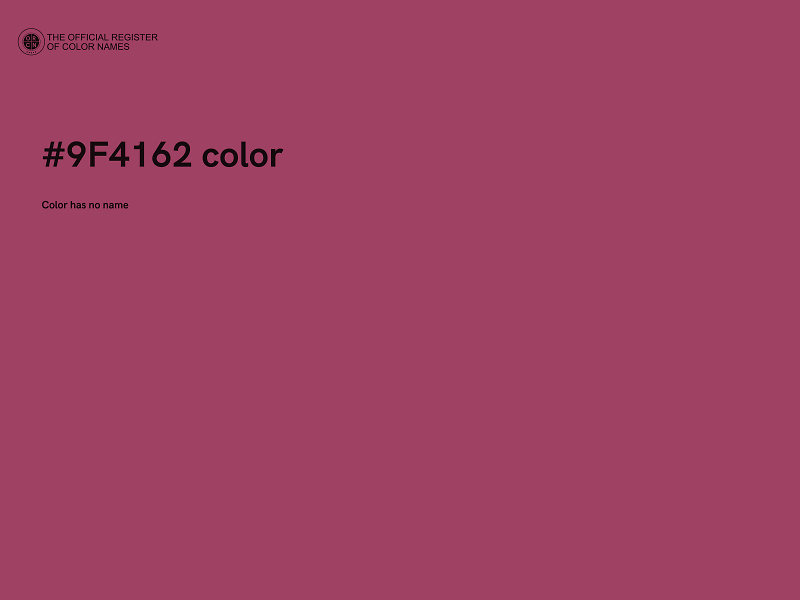 #9F4162 color image