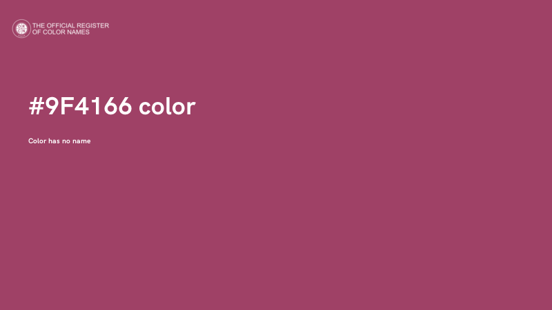 #9F4166 color image