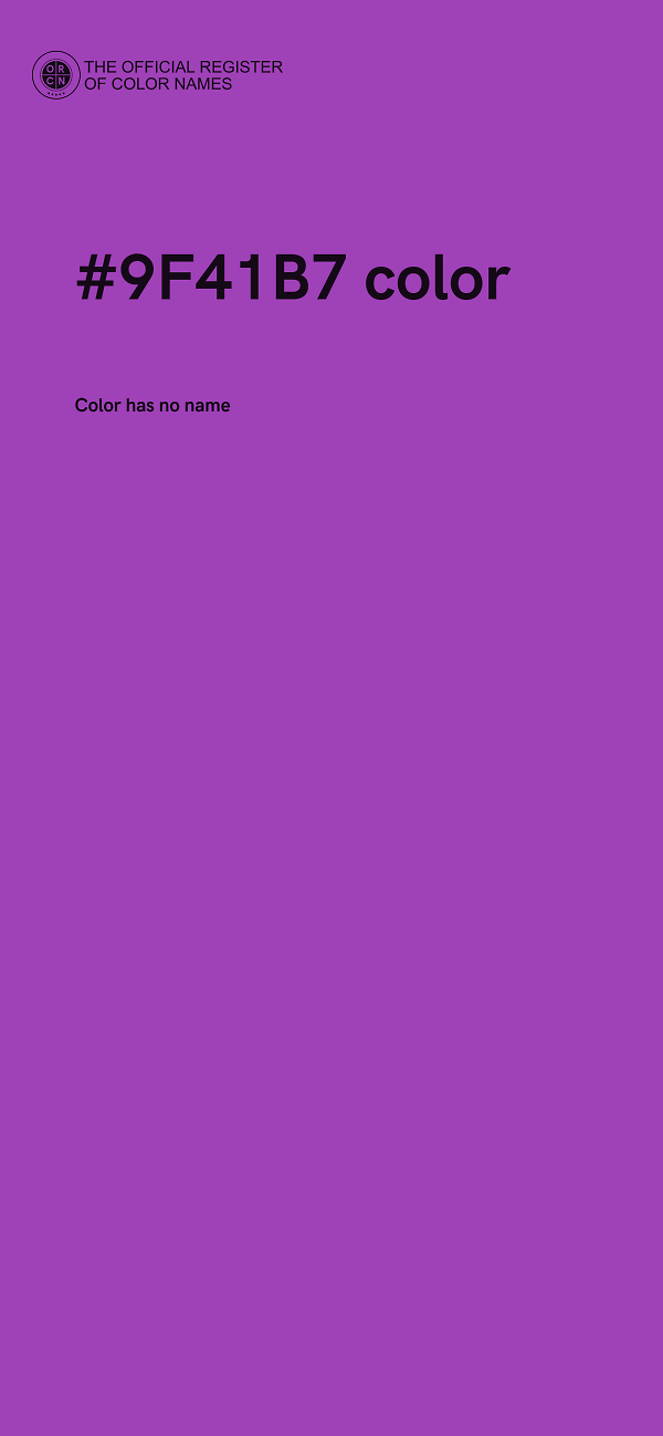 #9F41B7 color image