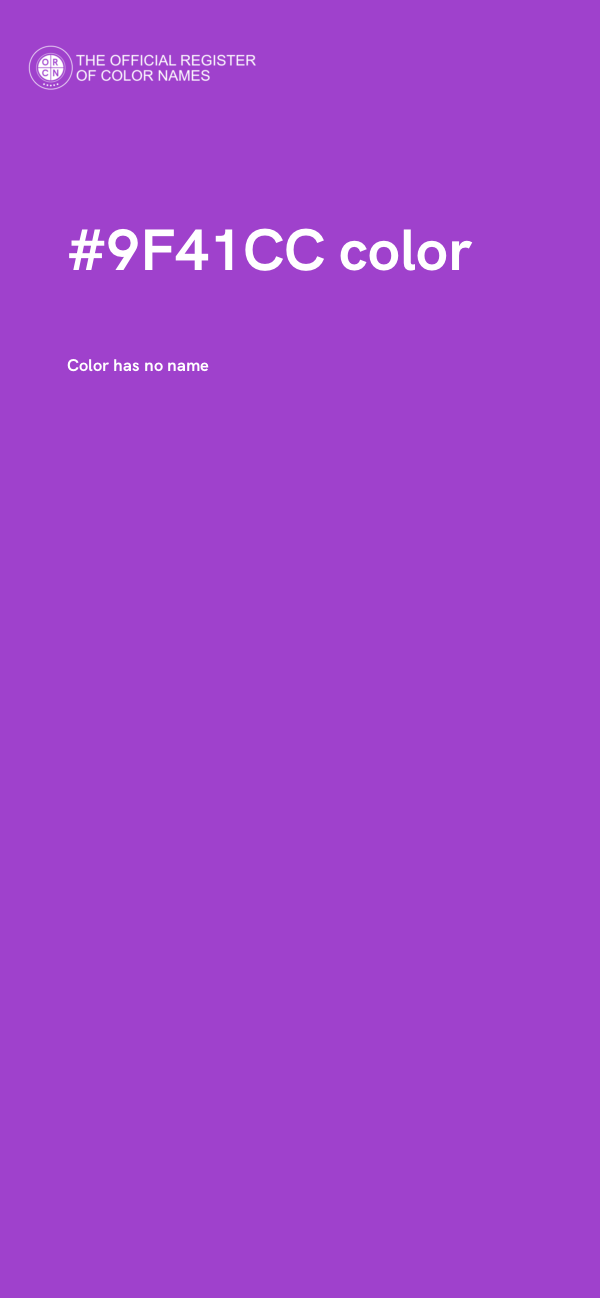#9F41CC color image