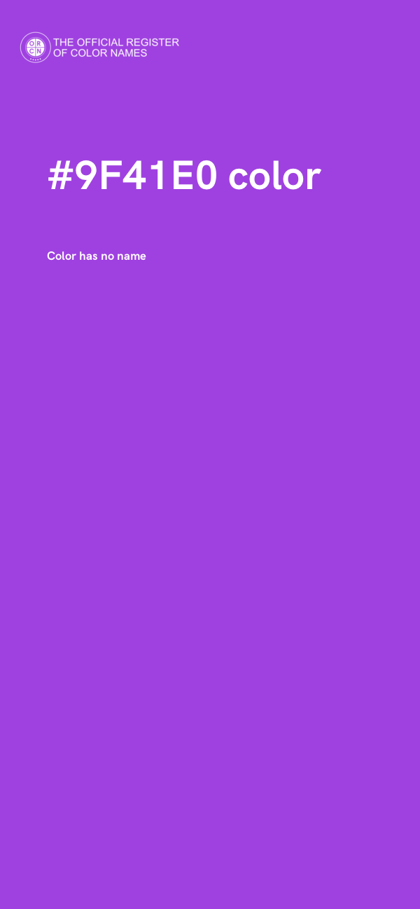 #9F41E0 color image