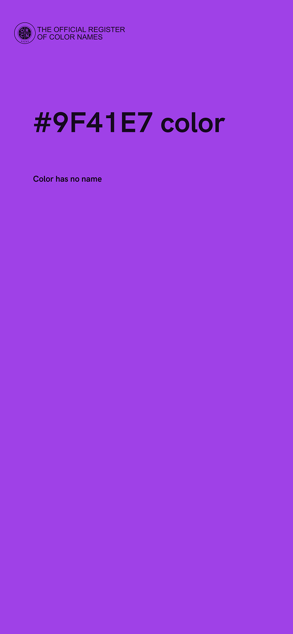 #9F41E7 color image