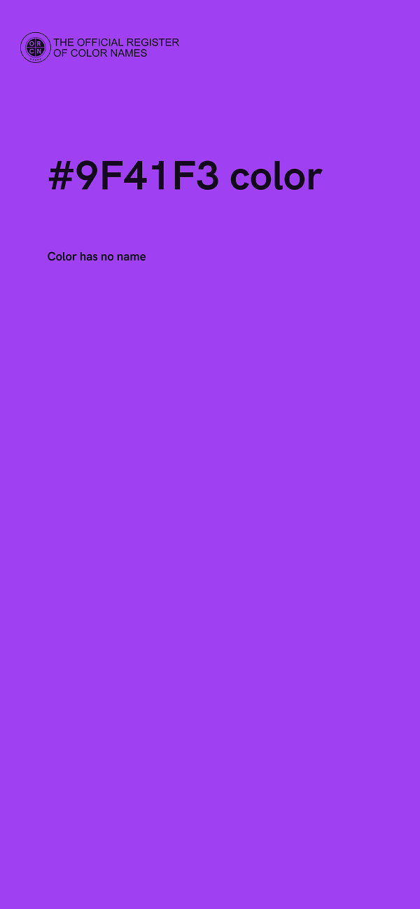 #9F41F3 color image
