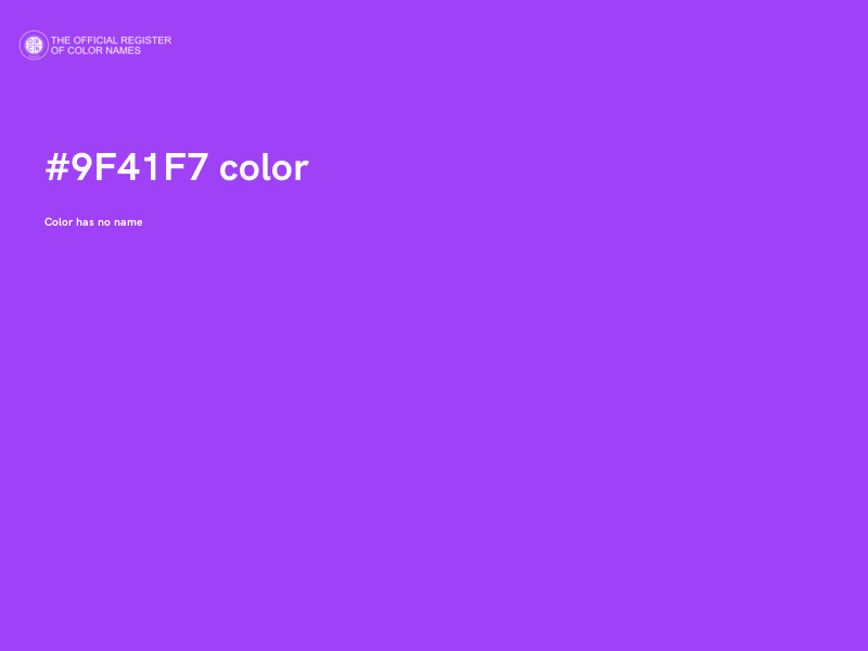 #9F41F7 color image