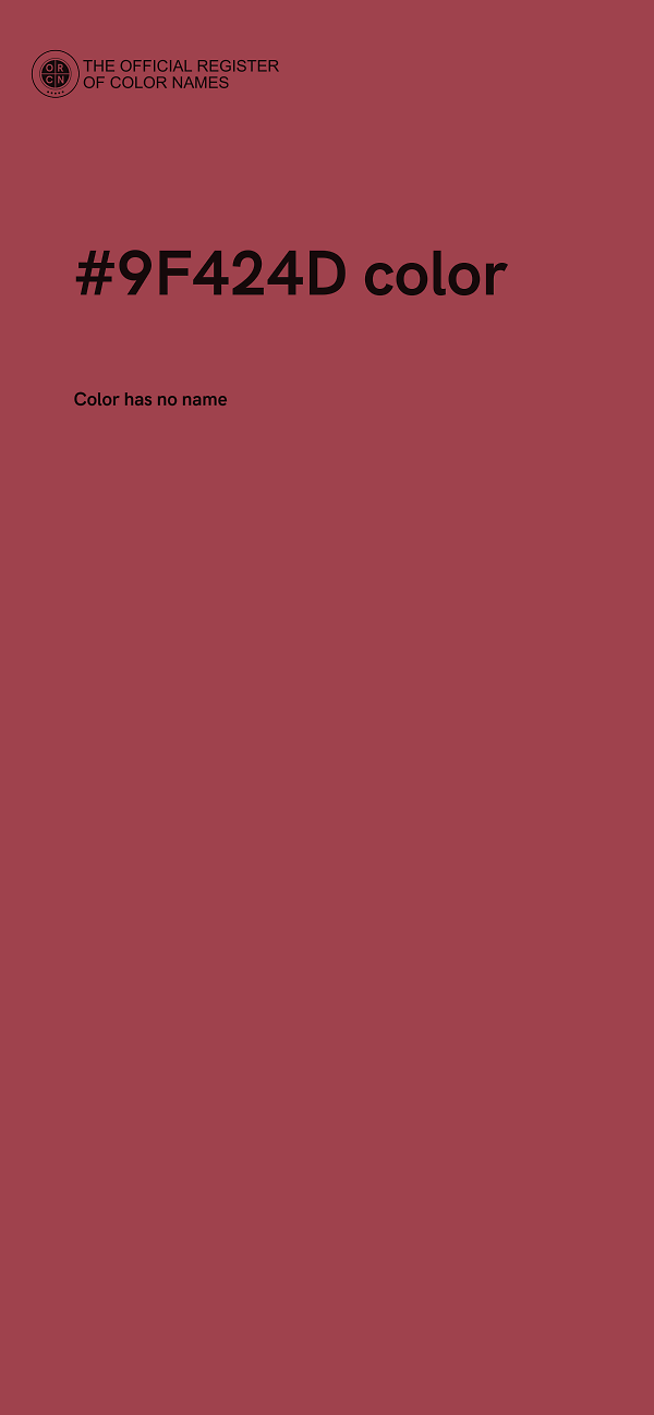 #9F424D color image