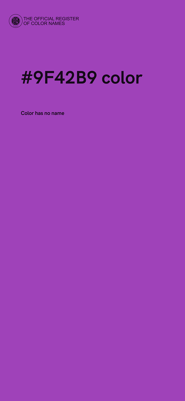 #9F42B9 color image