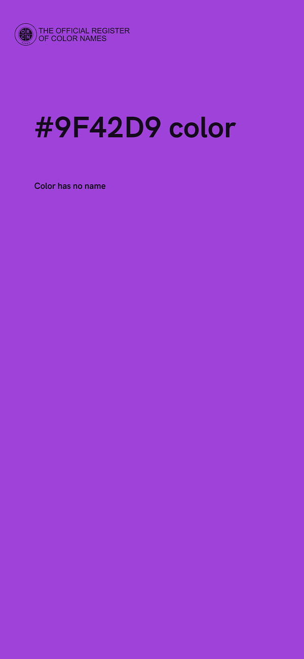 #9F42D9 color image