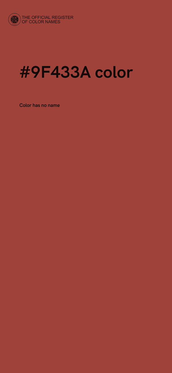 #9F433A color image