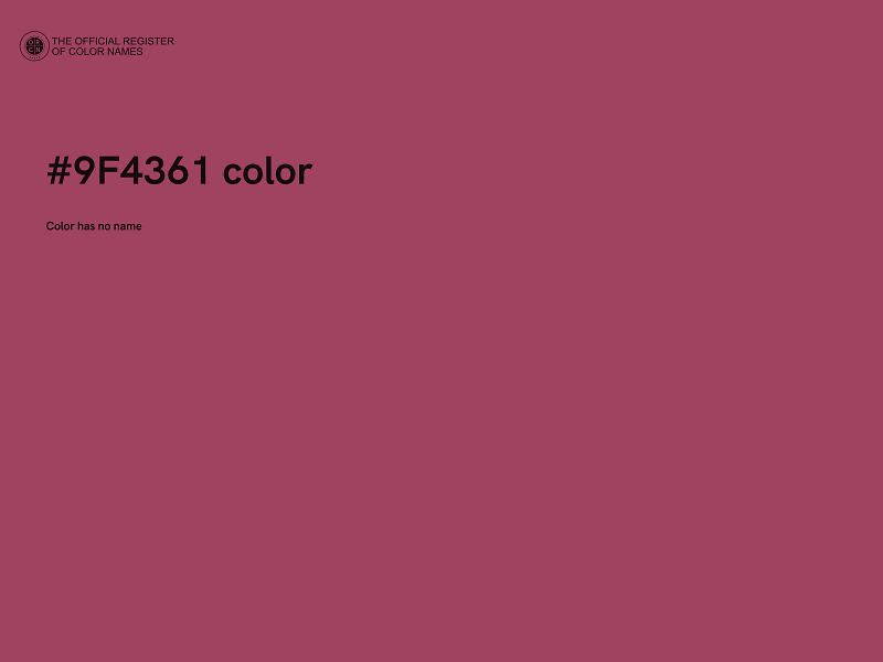 #9F4361 color image