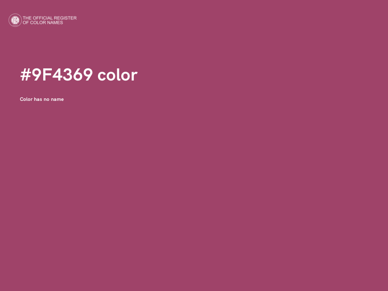 #9F4369 color image