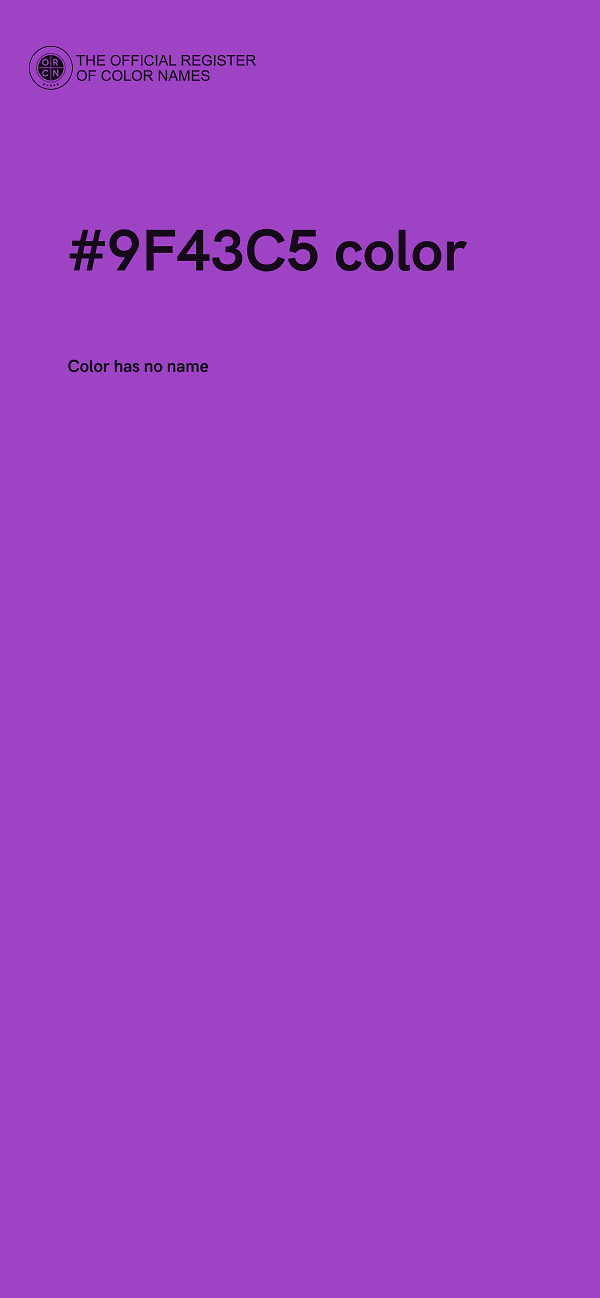 #9F43C5 color image