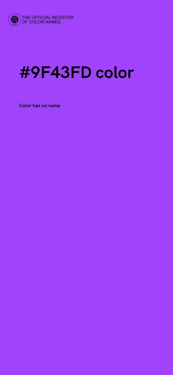 #9F43FD color image