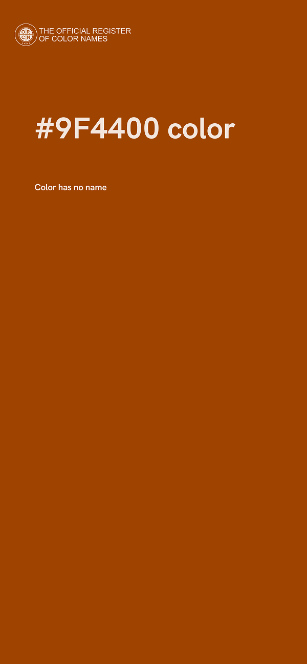 #9F4400 color image