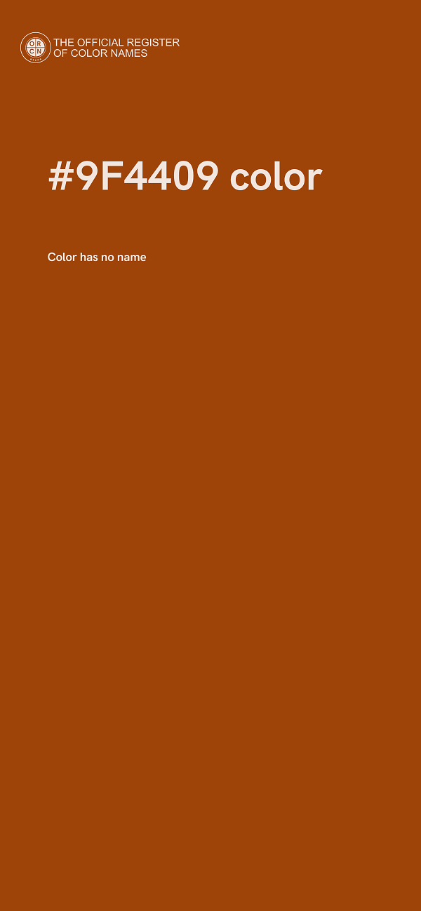 #9F4409 color image