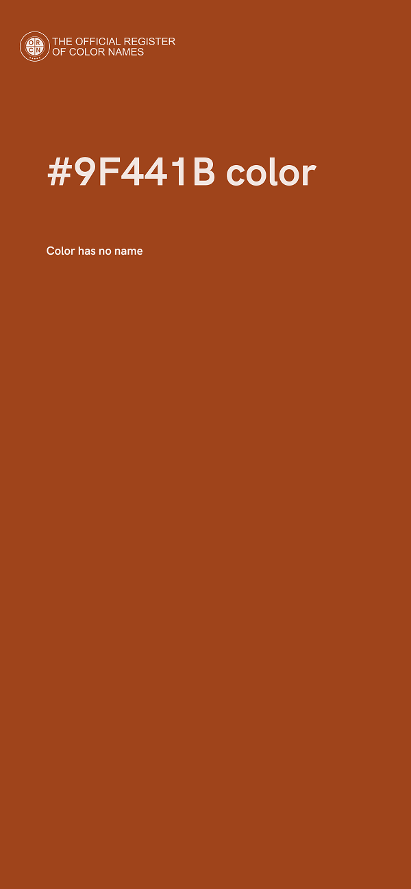 #9F441B color image