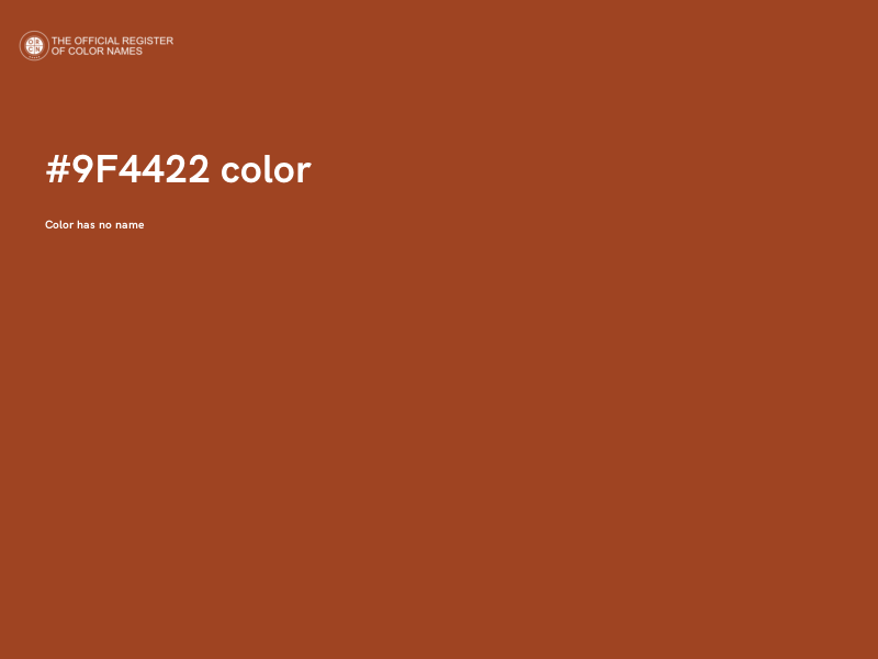 #9F4422 color image