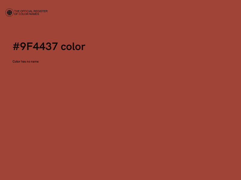 #9F4437 color image