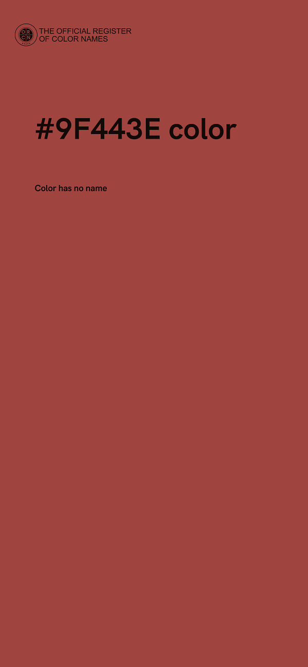 #9F443E color image
