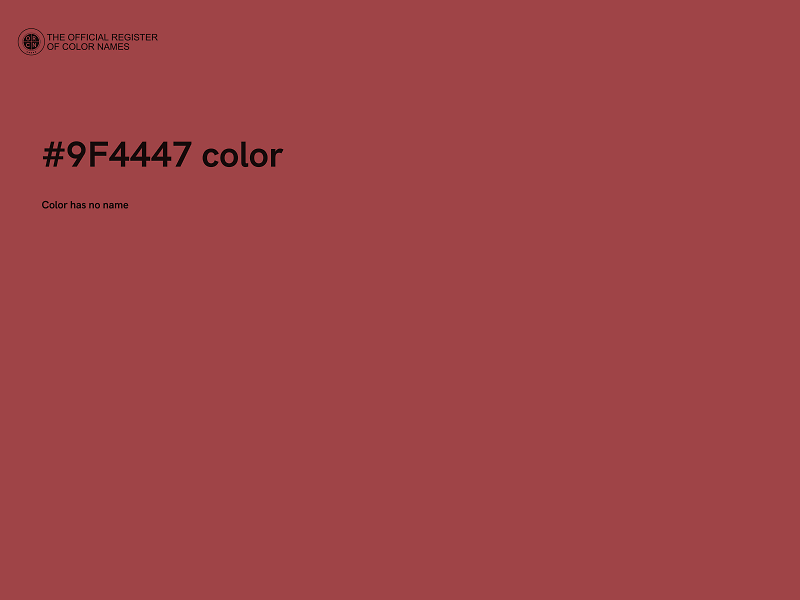 #9F4447 color image