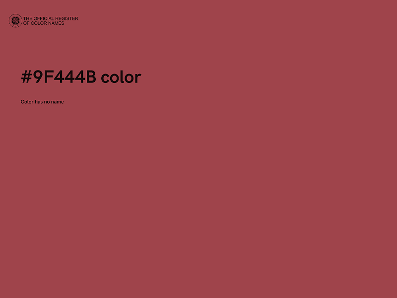 #9F444B color image