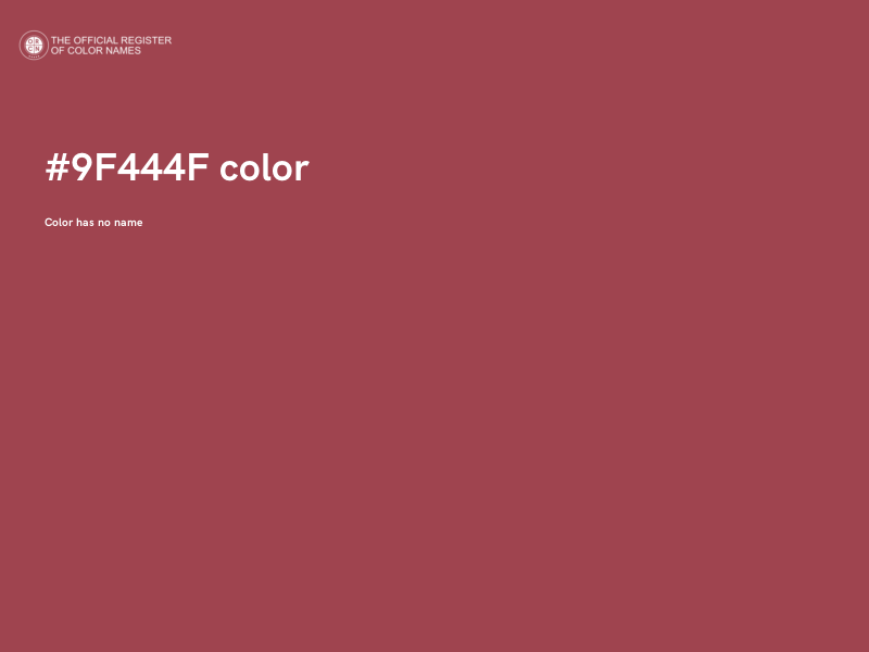 #9F444F color image