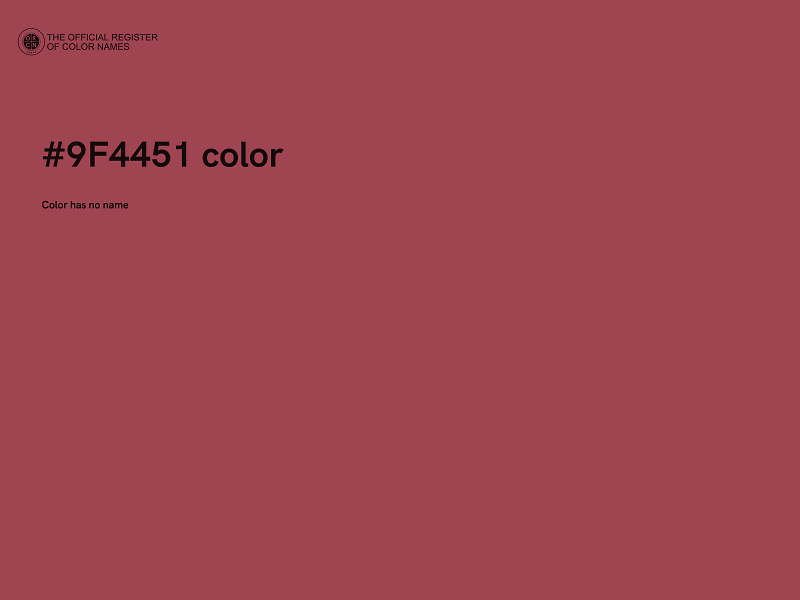 #9F4451 color image