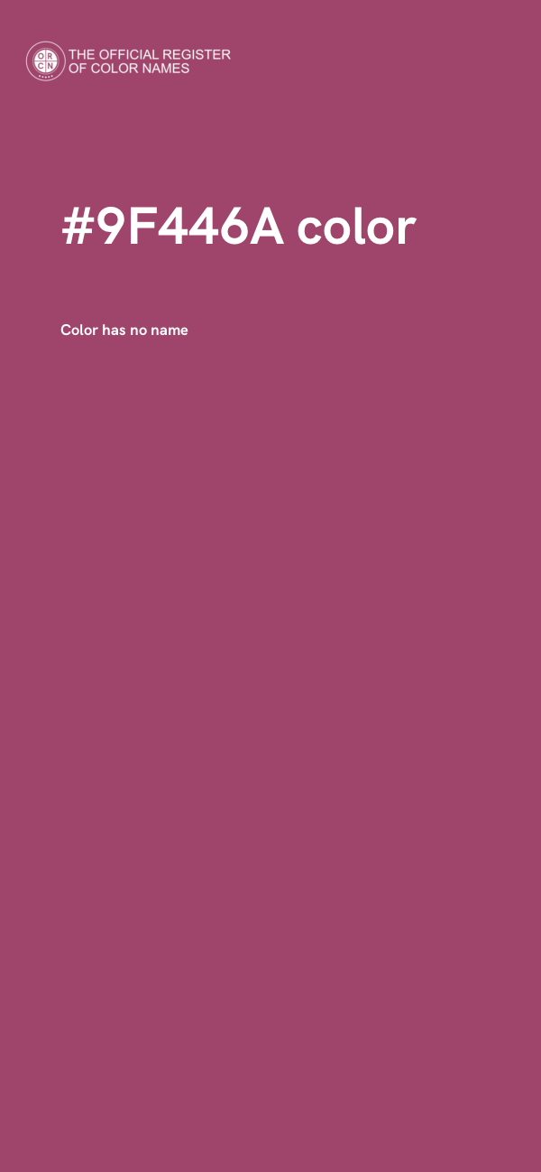 #9F446A color image